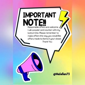 IMPORTANT NOTE!! PLEASE READ!!